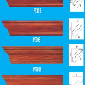 Phào cổ trần trơn vân gỗ PS – PT309