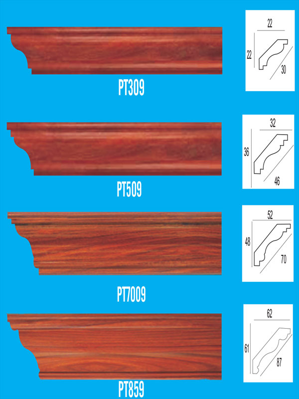 Phào cổ trần trơn vân gỗ PS - PT309 - Phào chỉ nội thất đẹp